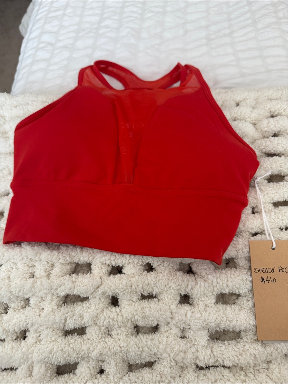 POPFLEX Red Racerback Crop Top